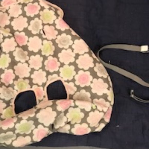 Carter's Reversable High Chair/Shopping Cart Cover-Super Compact-Floral & Pink - Picture 4 of 8